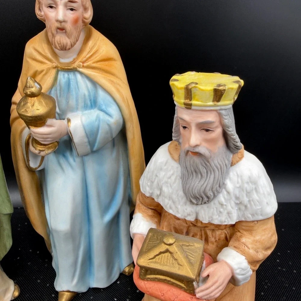 Homco Three Wise‎ Men Nativity Figurines Porcelain Christmas Magi Set of 3 Large